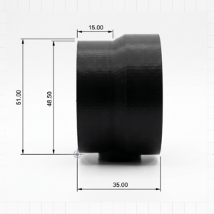 Maatwerk koppeling 48,5 mm -> 55 mm